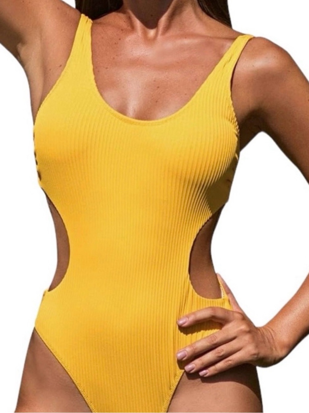 Cupshe yellow one piece (never worn)